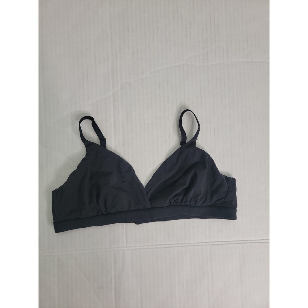 SKIMS Fits Everybody Triangle Bralette Bra Sz Large Womens Black